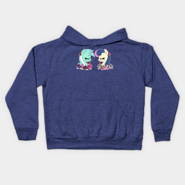 Lyra and BonBon Kids Hoodie by SophieScruggs